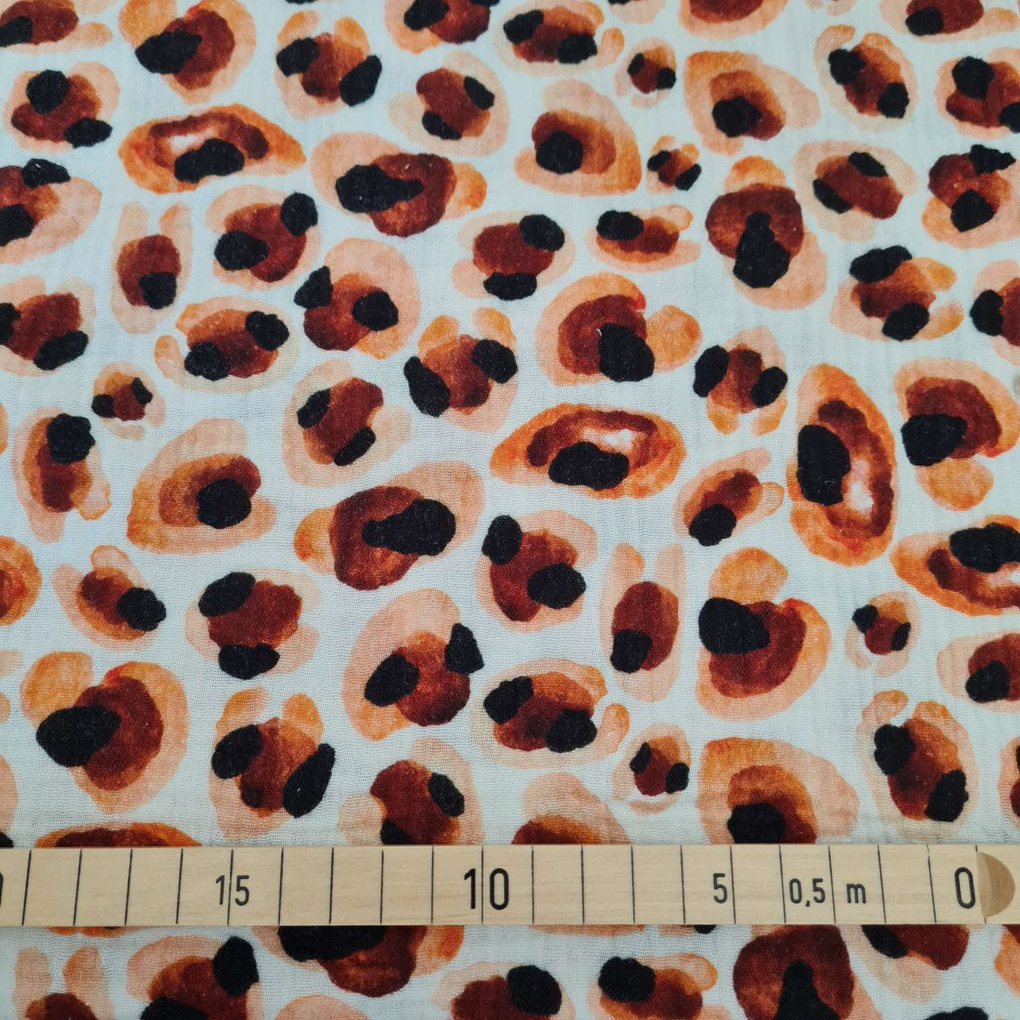 Musselin | Leoprint | Ocker Braun