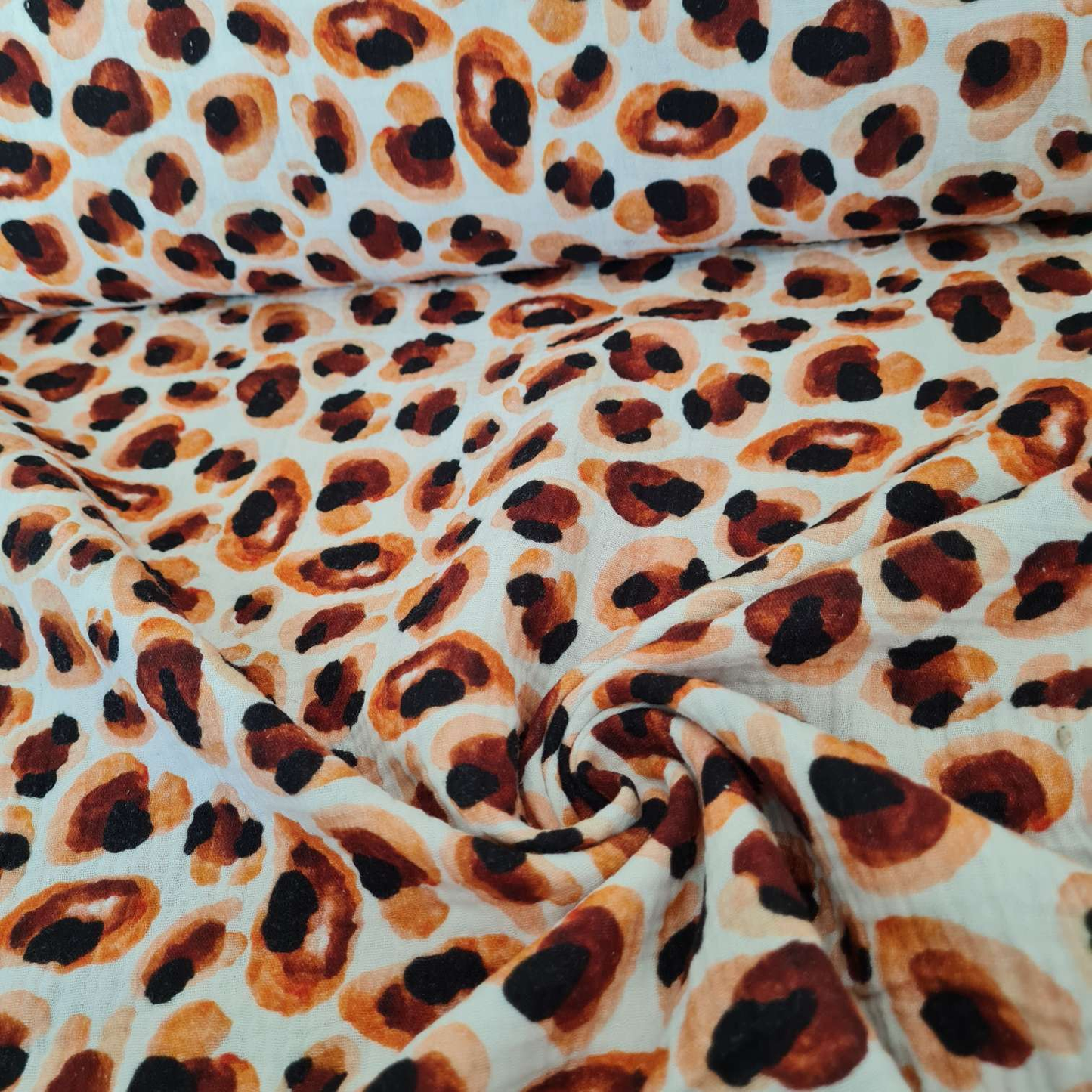 Musselin | Leoprint | Ocker Braun
