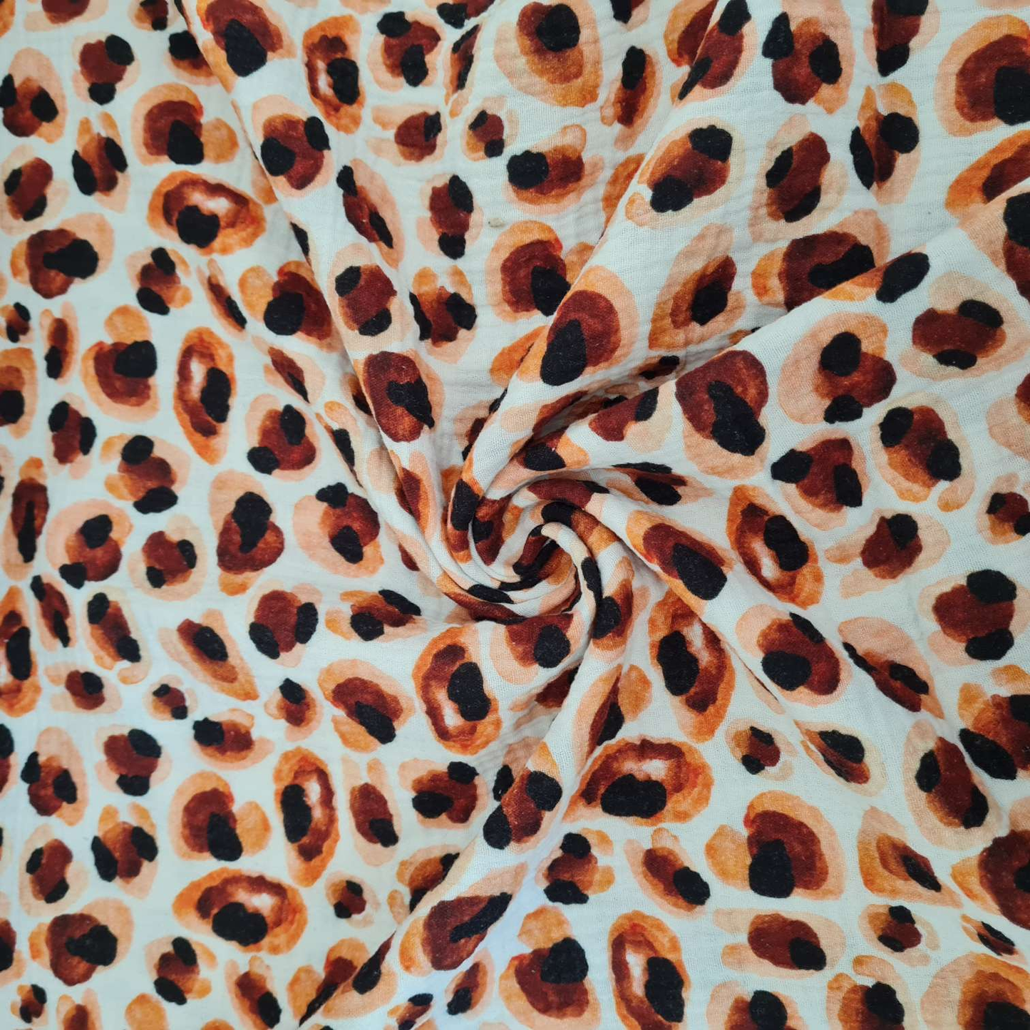 Musselin | Leoprint | Ocker Braun