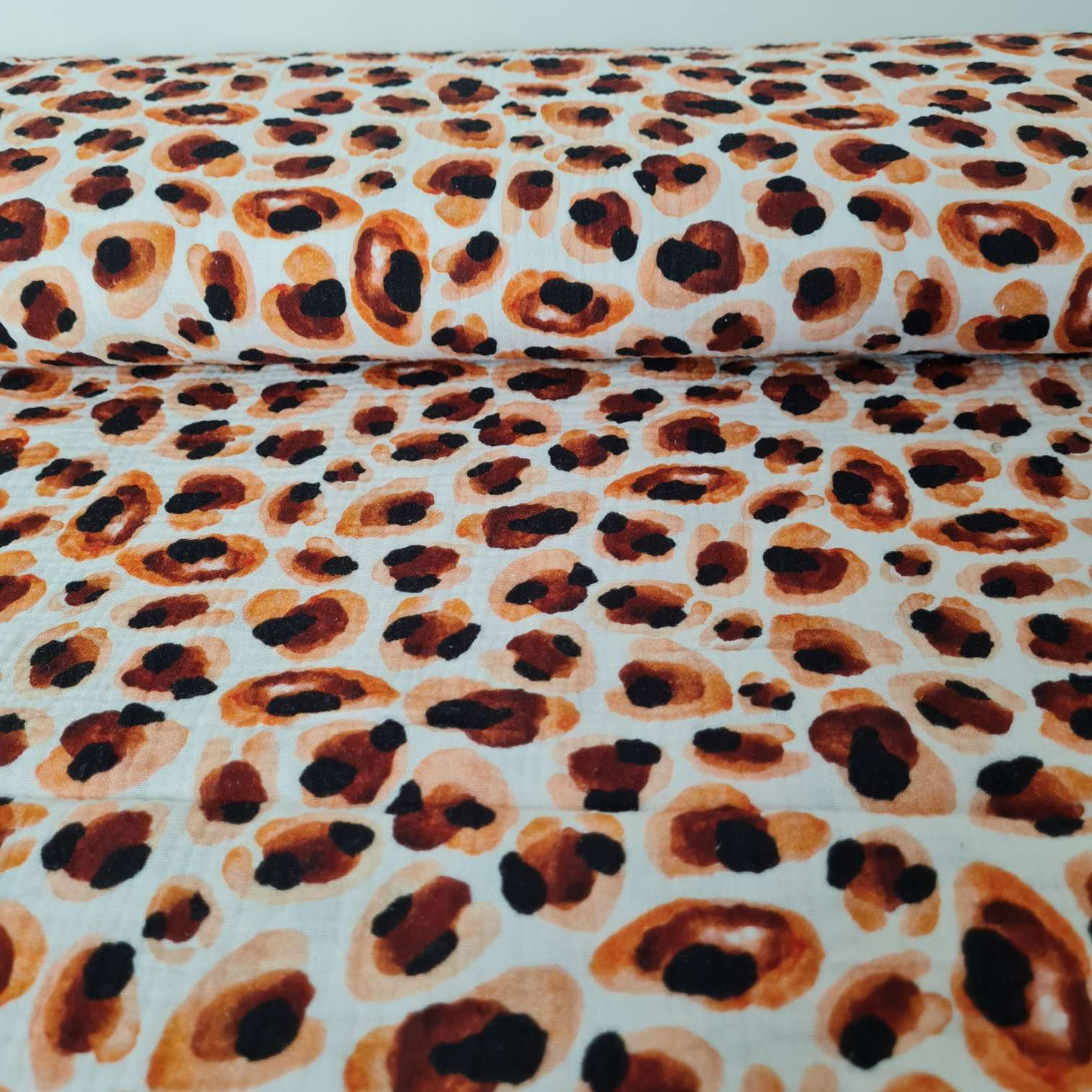 Musselin | Leoprint | Ocker Braun