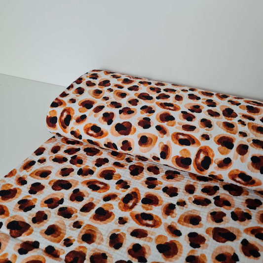Musselin | Leoprint | Ocker Braun