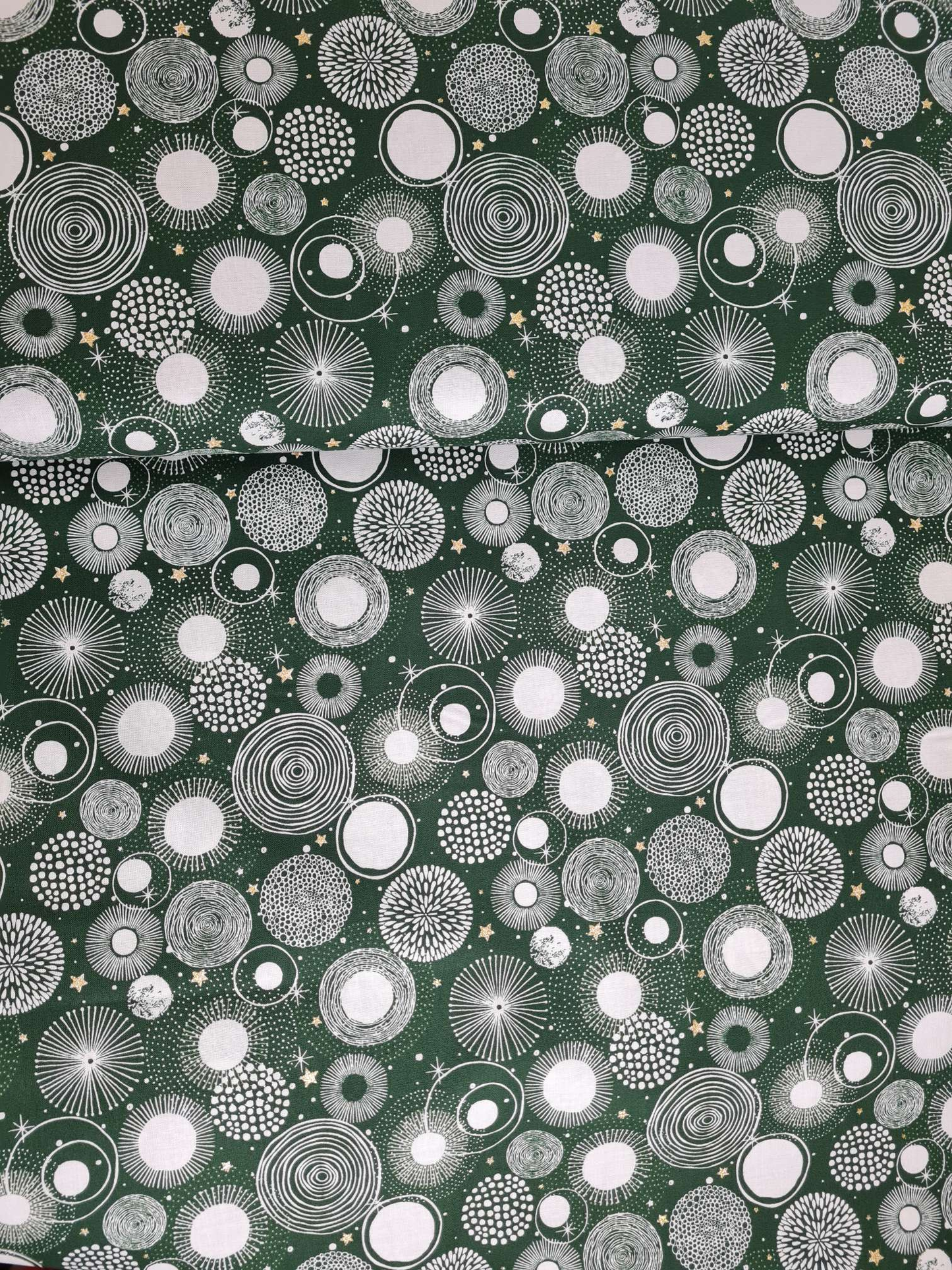 Baumwollwebware | Kreise | Grün