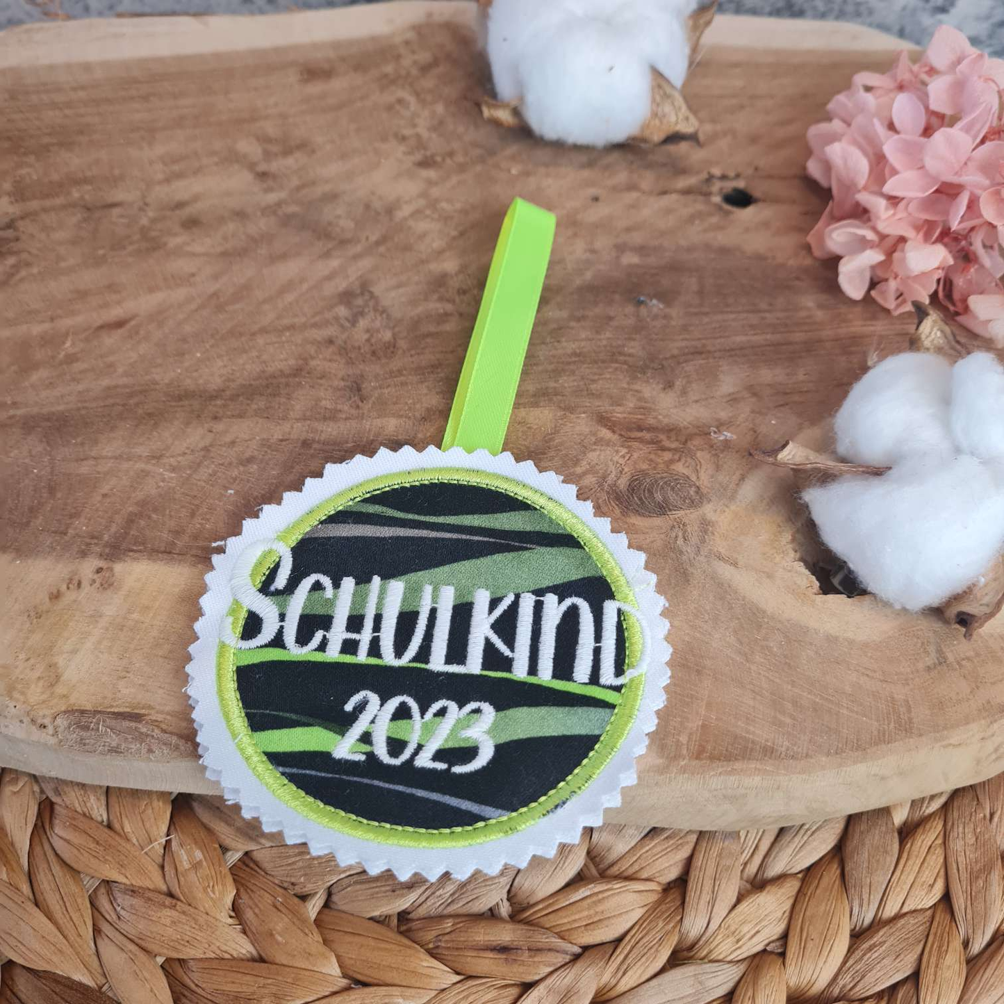 Applikation Aufnäher Button Klettie | Schulkind 2025 | Wild Cat | Step by Step