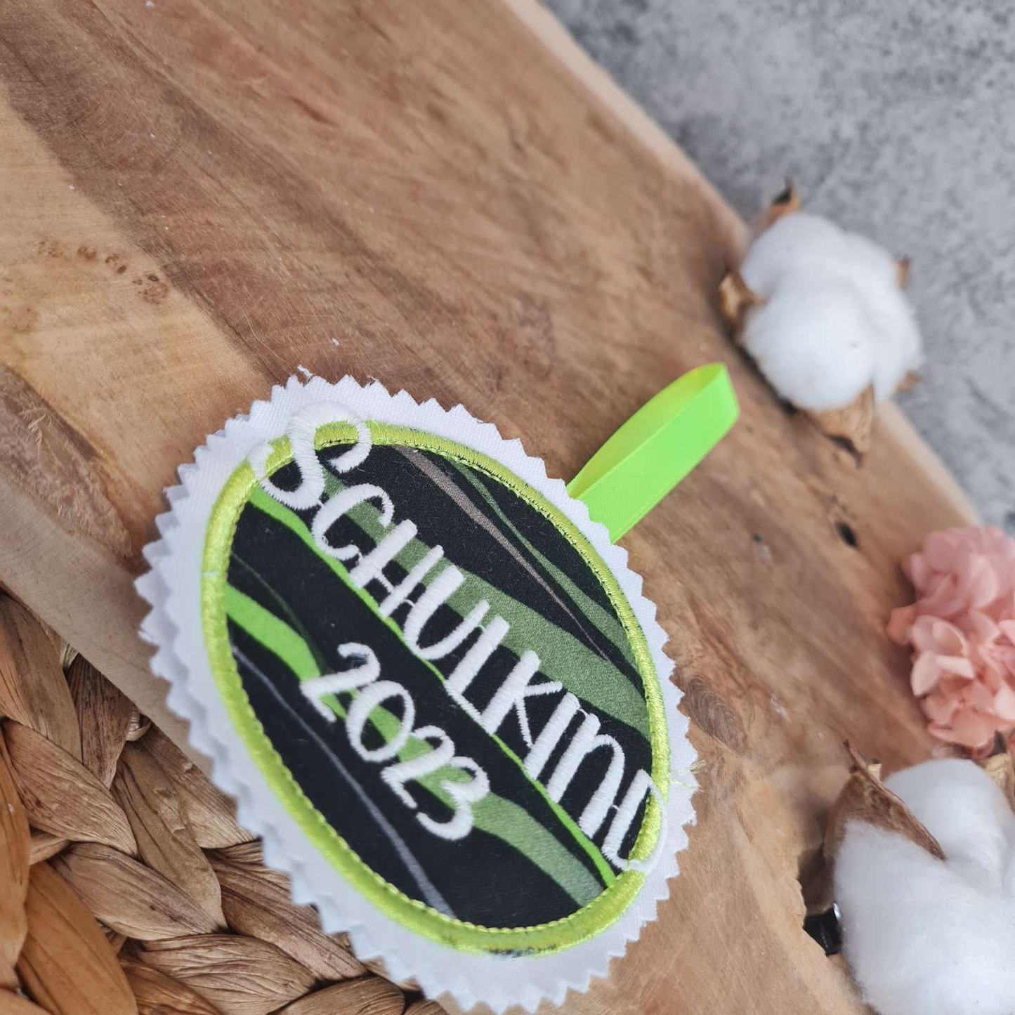 Applikation Aufnäher Button Klettie | Schulkind 2025 | Wild Cat | Step by Step