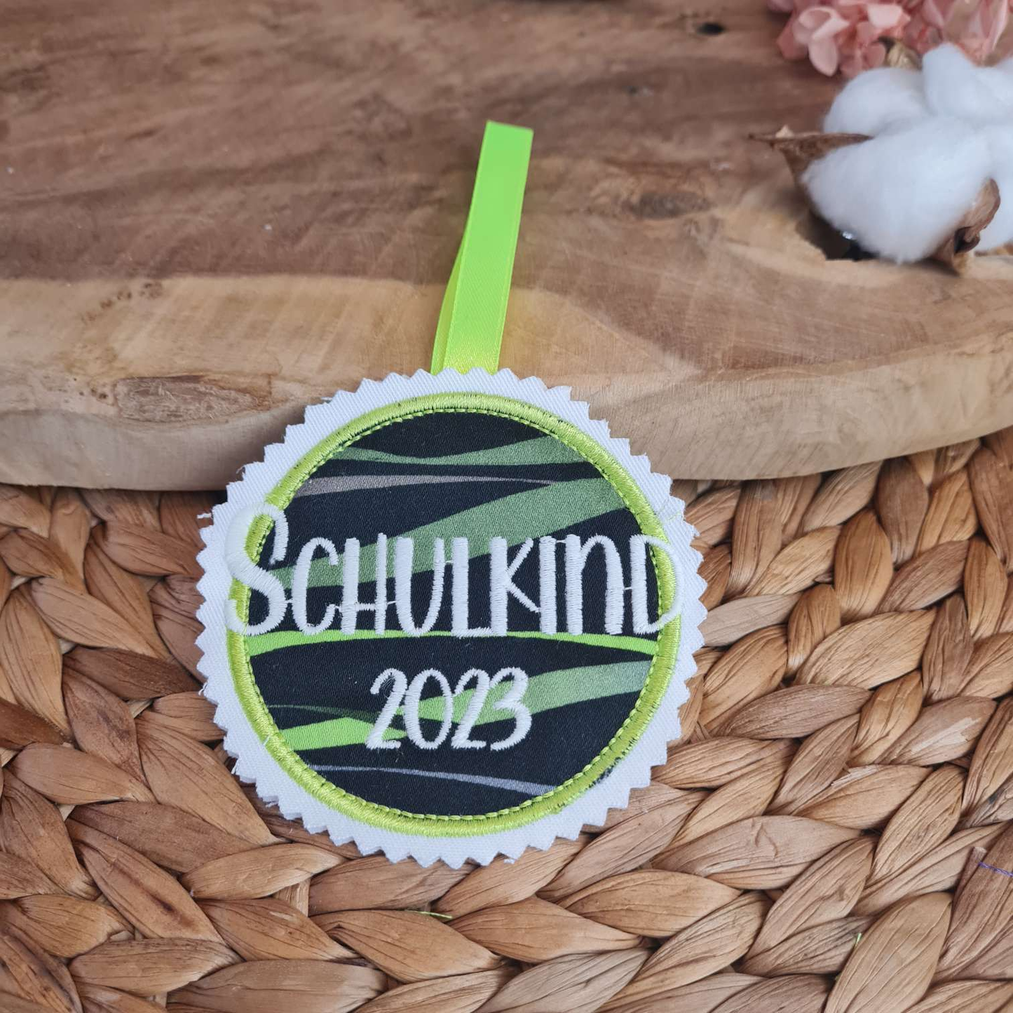 Applikation Aufnäher Button Klettie | Schulkind 2025 | Wild Cat | Step by Step