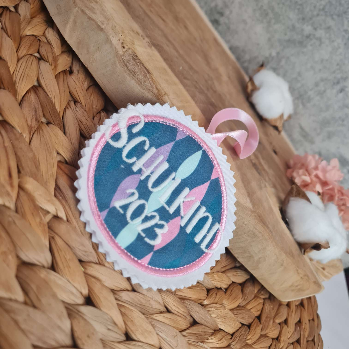 Applikation Aufnäher Button Klettie | Schulkind 2025 | Mermaid Bella