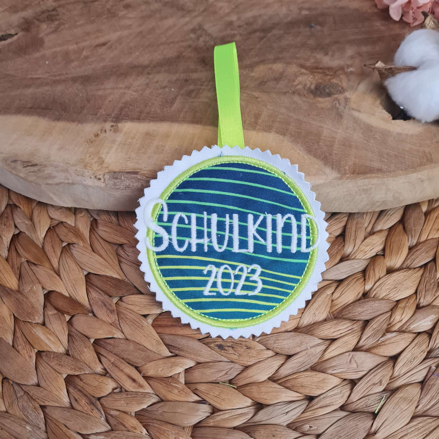 Applikation Aufnäher Button Klettie | Schulkind 2025 | Step by Step Power Robot | Rund