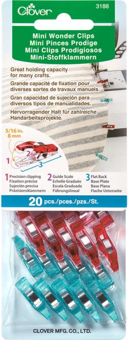 Clover | Mini Wonder Clips | 20Stück | Blau/Rot