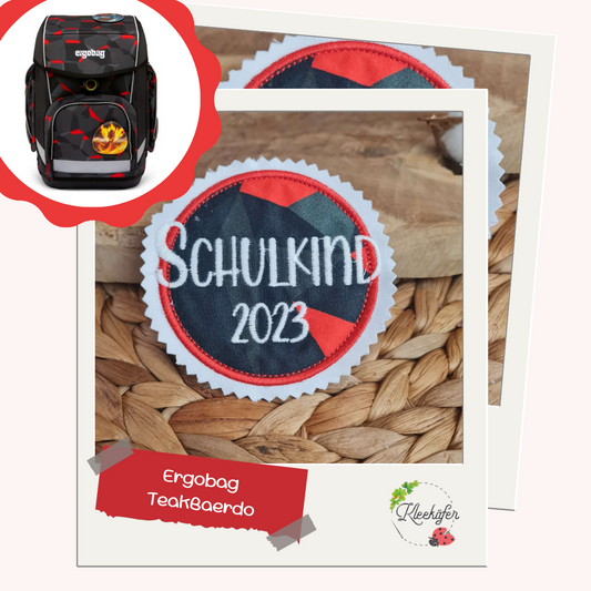 Applikation Aufnäher Button Klettie  | Schulkind 2025 | TaekBärdo