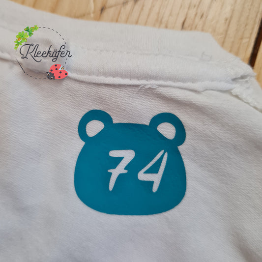 Größenlabel zum Aufbügeln Motiv *Bärchen*