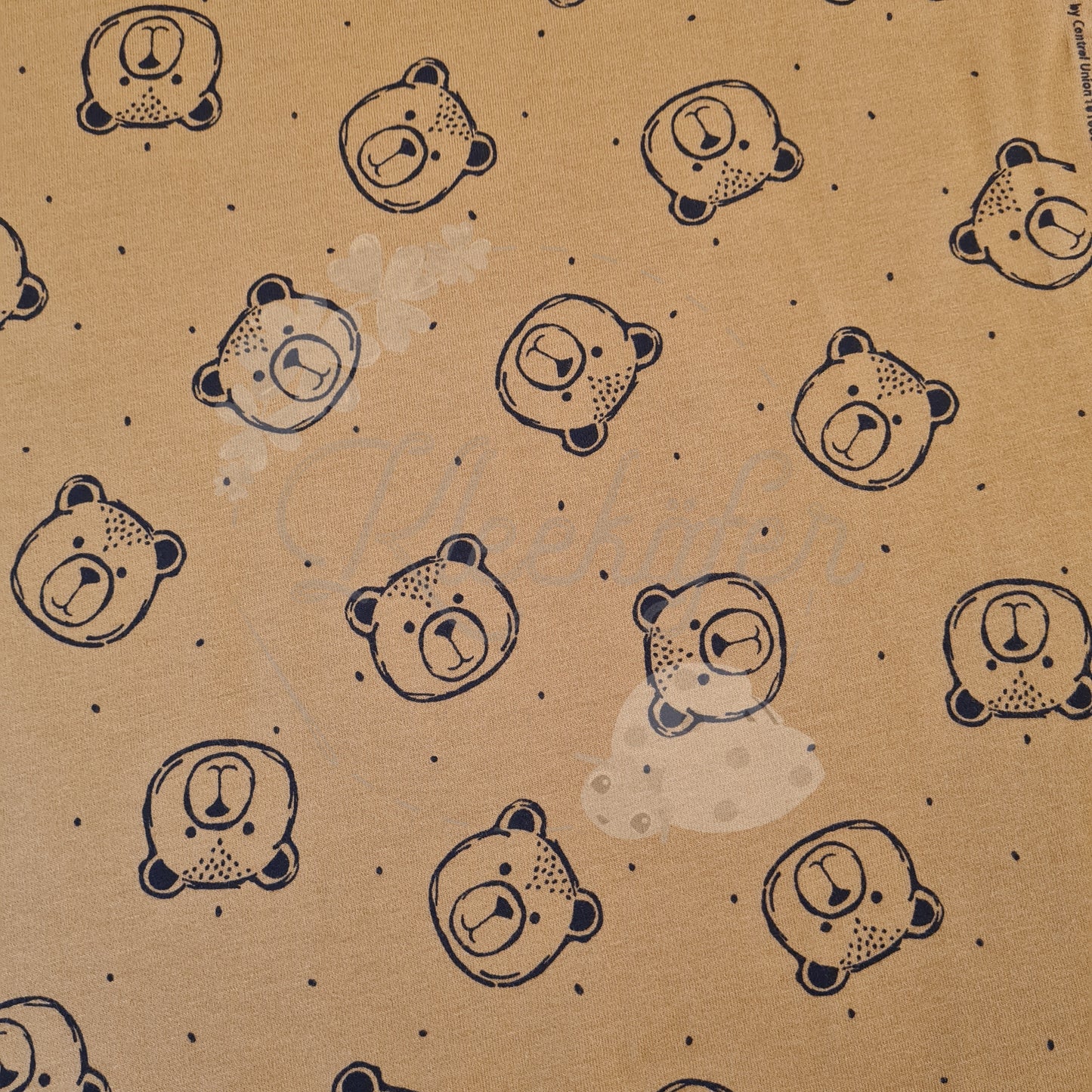 Reststück 40 cm - Wintersweat | Bärenkopf | Ocker