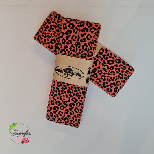 Oaki Doki Jersey Schrägband - Lachs Leomuster