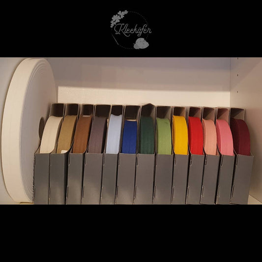 Schrägband - gefalzt 100 % Baumwolle *vers. Farben* - Kleekäfer´s Fadenstübchen