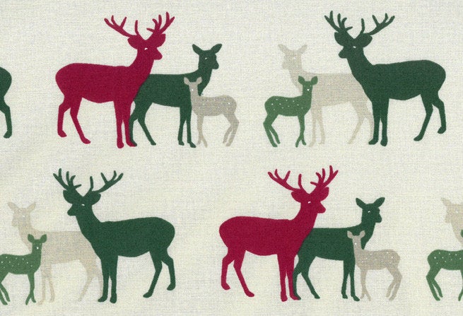 100% Baumwoll Webware Weihnachten Rentier - Kleekäfer´s Fadenstübchen