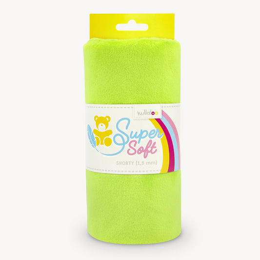 Plüschstoff SuperSoft Shorty 100x75cm *Hellgrün* - Kleekäfer´s Fadenstübchen